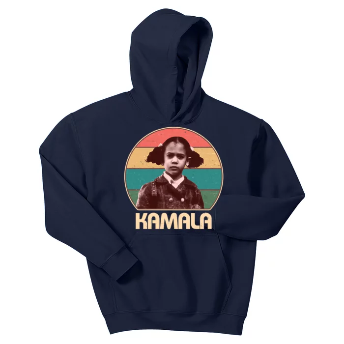 Vintage Colors Kamala Harris Childhood Photo Kids Hoodie