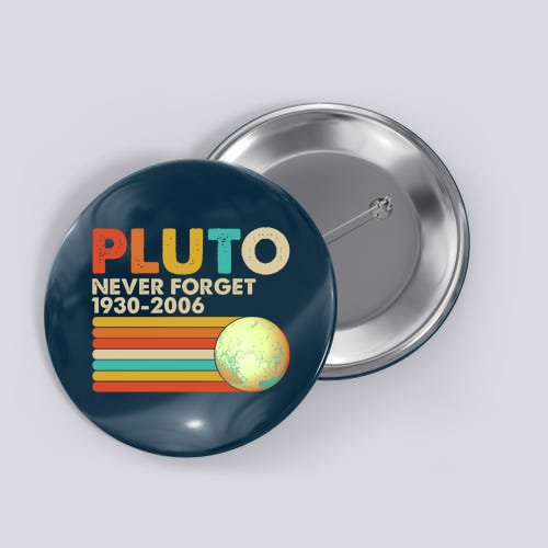 Vintage Colors Pluto Never Forget 1930-2006 Button