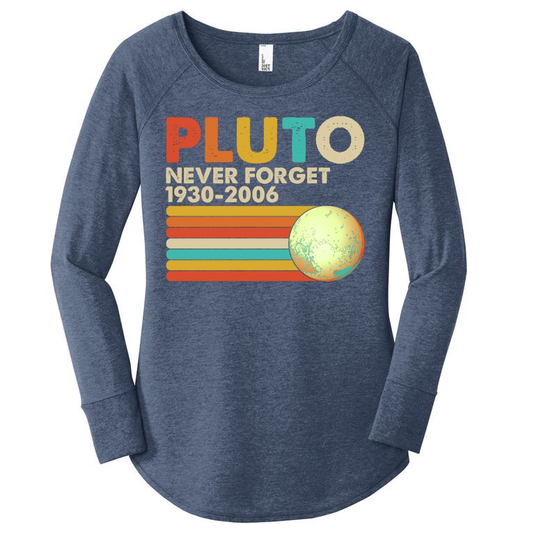 Vintage Colors Pluto Never Forget 1930-2006 Women’s Perfect Tri Tunic Long Sleeve Shirt