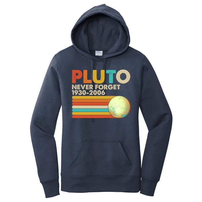 Vintage Colors Pluto Never Forget 1930-2006 Women's Pullover Hoodie