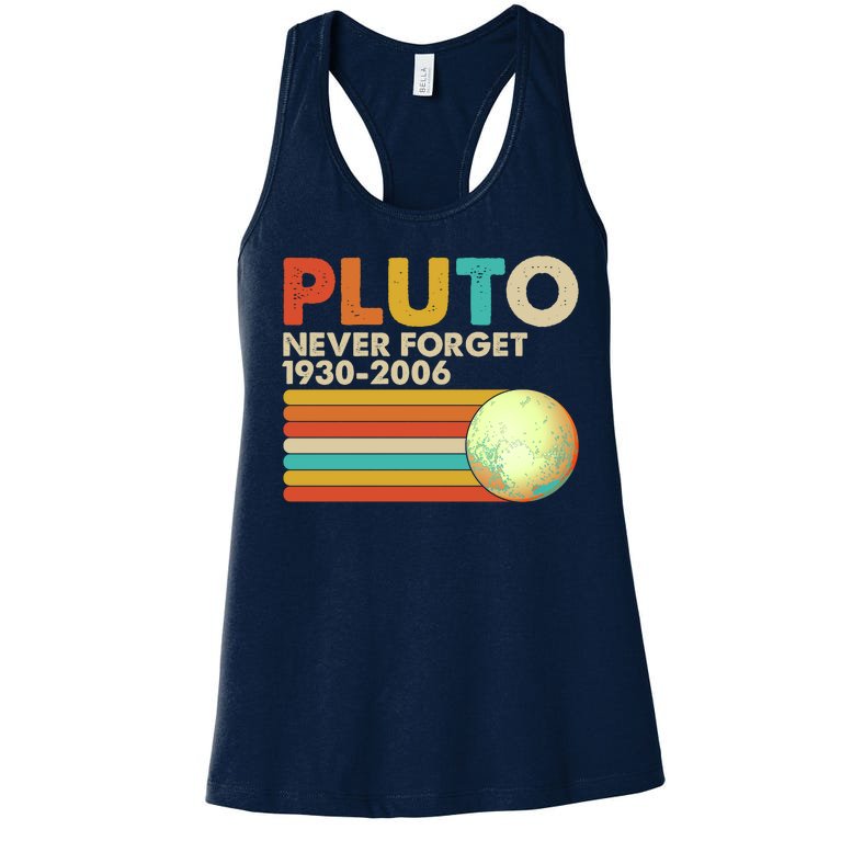 Vintage Colors Pluto Never Forget 1930-2006 Women's Racerback Tank