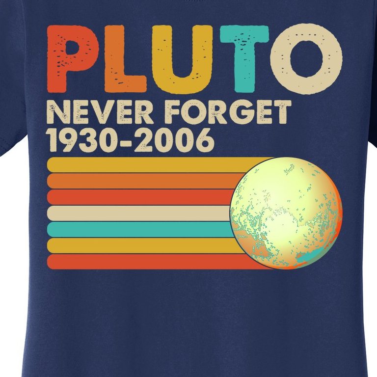Vintage Colors Pluto Never Forget 1930-2006 Women's T-Shirt