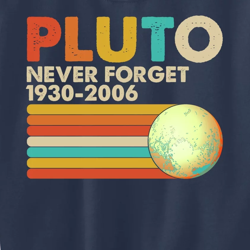Vintage Colors Pluto Never Forget 1930-2006 Kids Sweatshirt