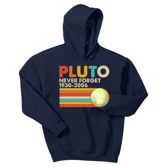 Vintage Colors Pluto Never Forget 1930-2006 Kids Hoodie