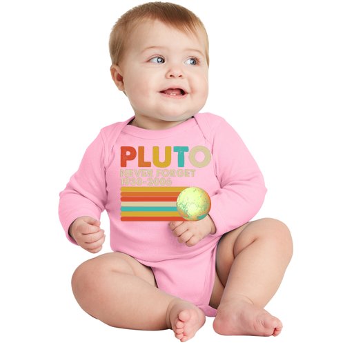 Vintage Colors Pluto Never Forget 1930-2006 Baby Long Sleeve Bodysuit