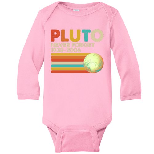 Vintage Colors Pluto Never Forget 1930-2006 Baby Long Sleeve Bodysuit