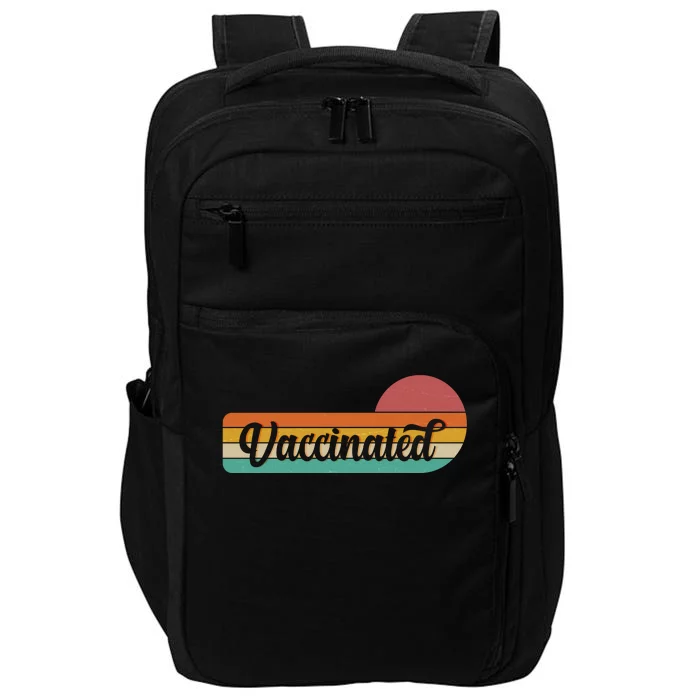 Vintage Colors Retro Sun Vaccinated Impact Tech Backpack