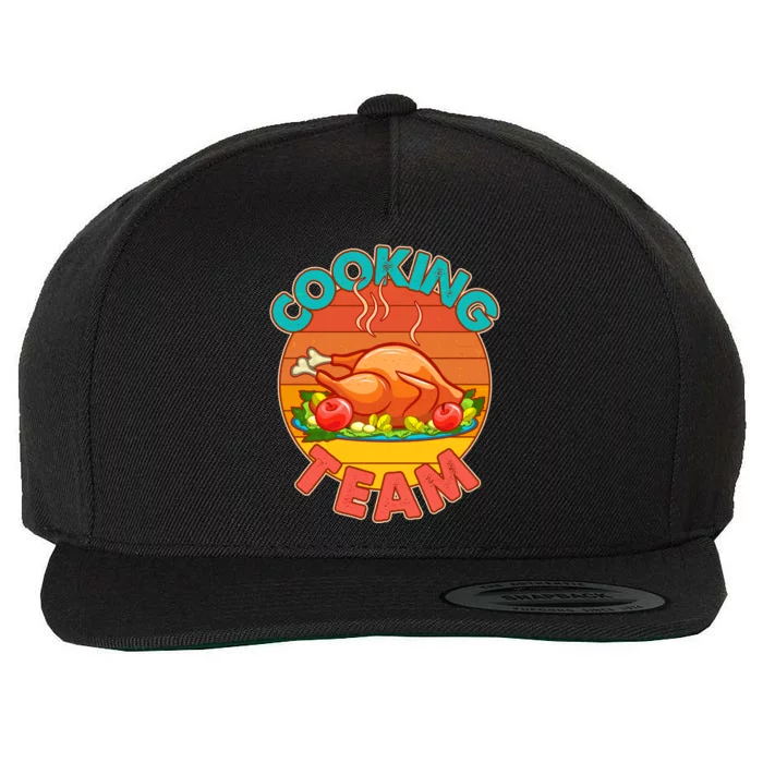 Vintage Cooking Team Emblem Wool Snapback Cap