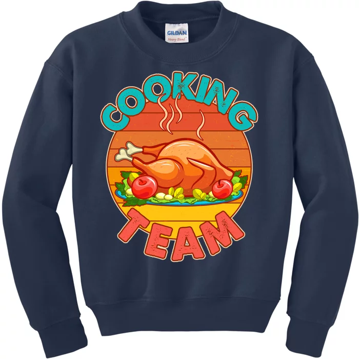 Vintage Cooking Team Emblem Kids Sweatshirt