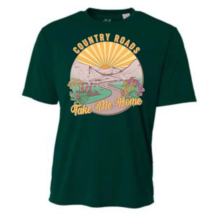 Vintage Country Roads Take Me Home Cooling Performance Crew T-Shirt