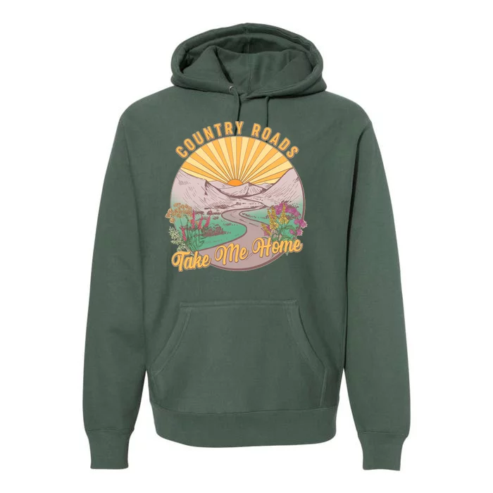 Vintage Country Roads Take Me Home Premium Hoodie