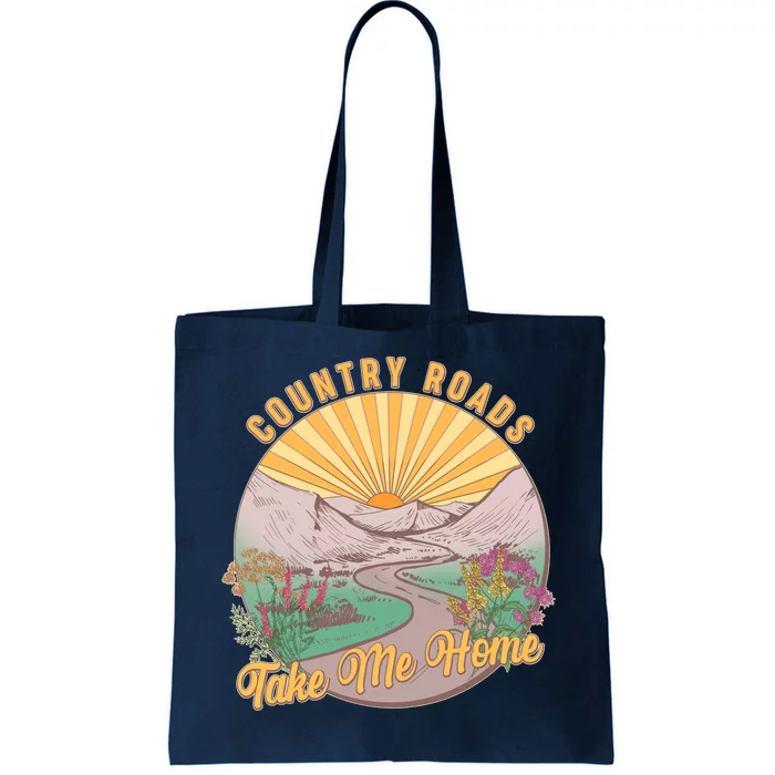 virgin Tropical Empower Vintage Country Roads Take Me Home Tote Bag | TeeShirtPalace