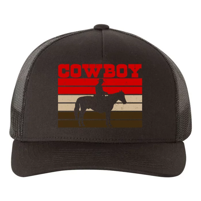 Vintage Cowboy Logo Yupoong Adult 5-Panel Trucker Hat