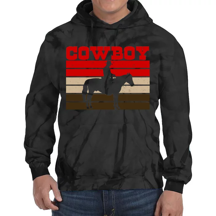 Vintage Cowboy Logo Tie Dye Hoodie