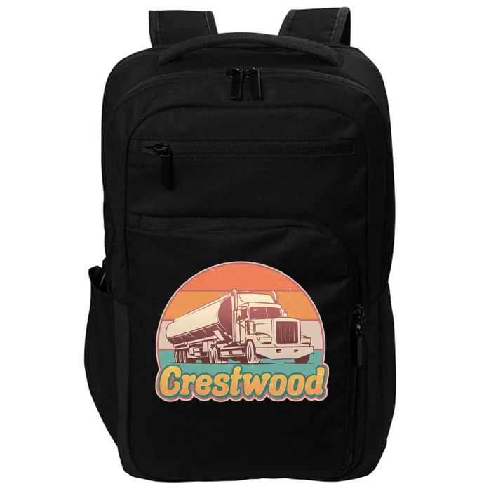 Vintage Crestwood Tanker Truck Impact Tech Backpack