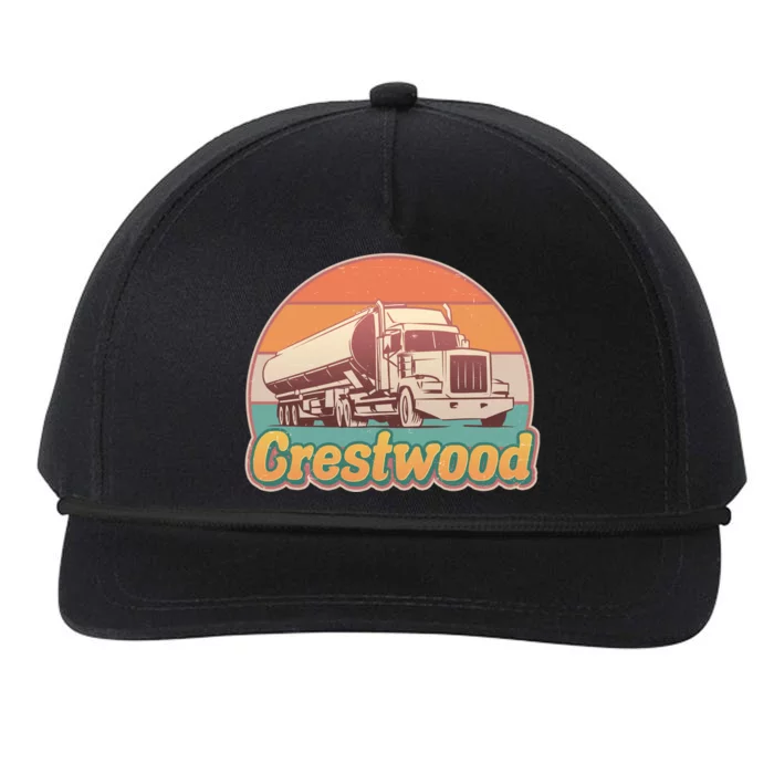 Vintage Crestwood Tanker Truck Snapback Five-Panel Rope Hat