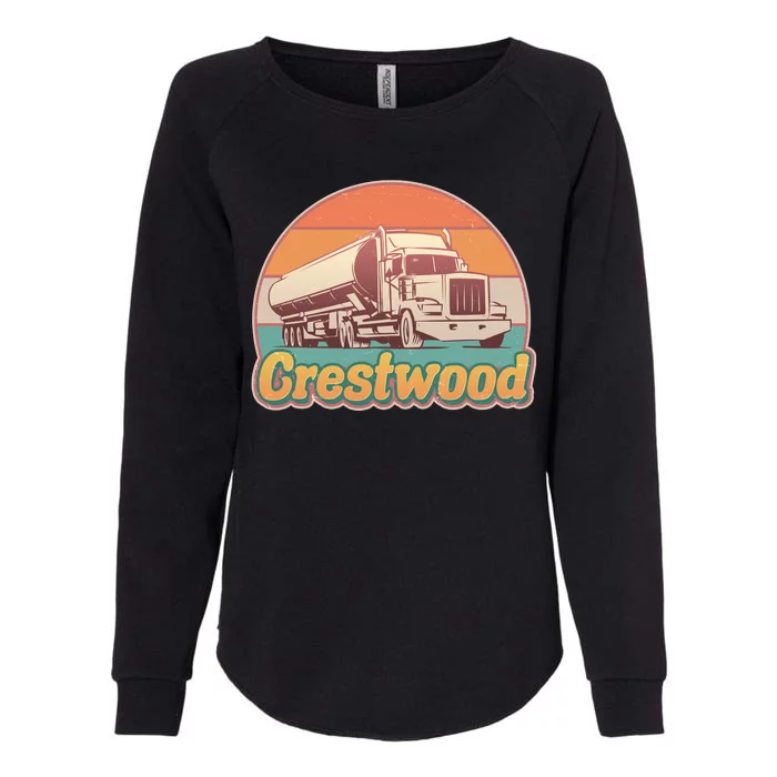 Vintage Crestwood Tanker Truck Womens California Wash Sweatshirt