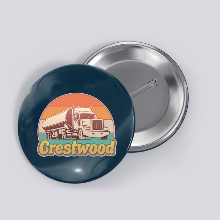 Vintage Crestwood Tanker Truck Button