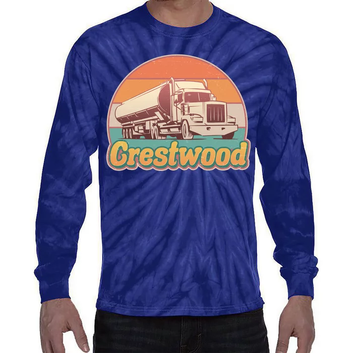 Vintage Crestwood Tanker Truck Tie-Dye Long Sleeve Shirt