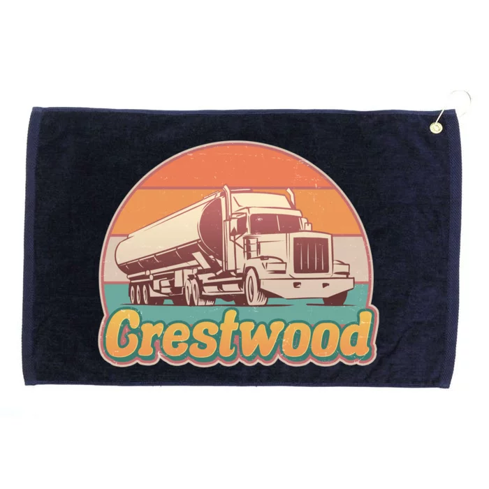 Vintage Crestwood Tanker Truck Grommeted Golf Towel