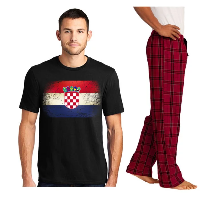 Vintage Croatia Flag Pajama Set