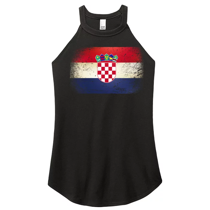 Vintage Croatia Flag Women’s Perfect Tri Rocker Tank