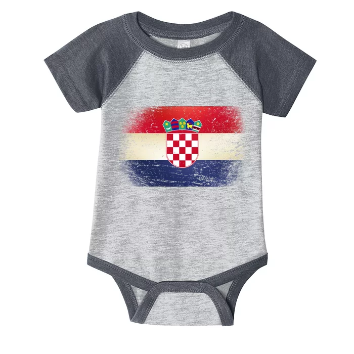 Vintage Croatia Flag Infant Baby Jersey Bodysuit