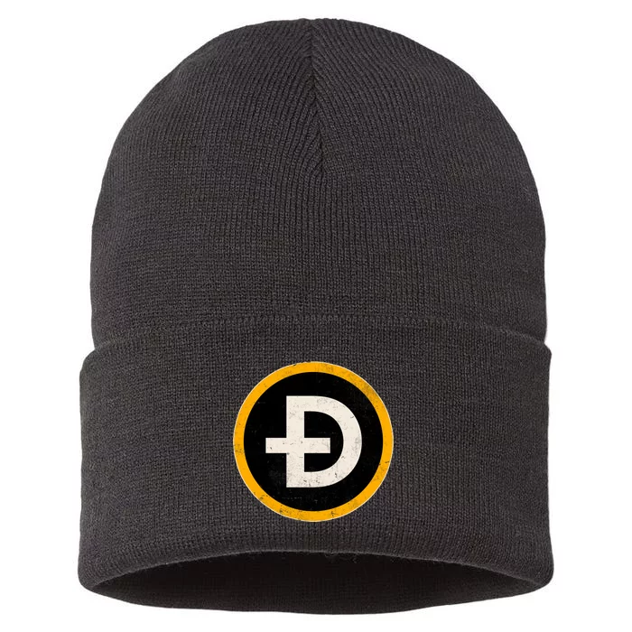 Vintage Crypto Dogecoin Sustainable Knit Beanie