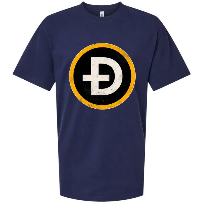 Vintage Crypto Dogecoin Sueded Cloud Jersey T-Shirt