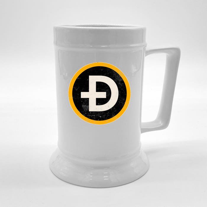 Vintage Crypto Dogecoin Front & Back Beer Stein