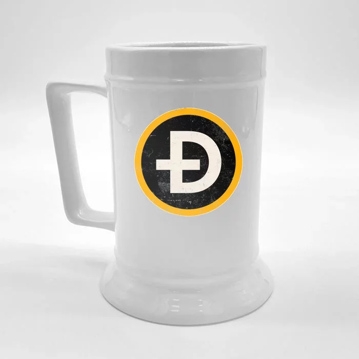 Vintage Crypto Dogecoin Front & Back Beer Stein