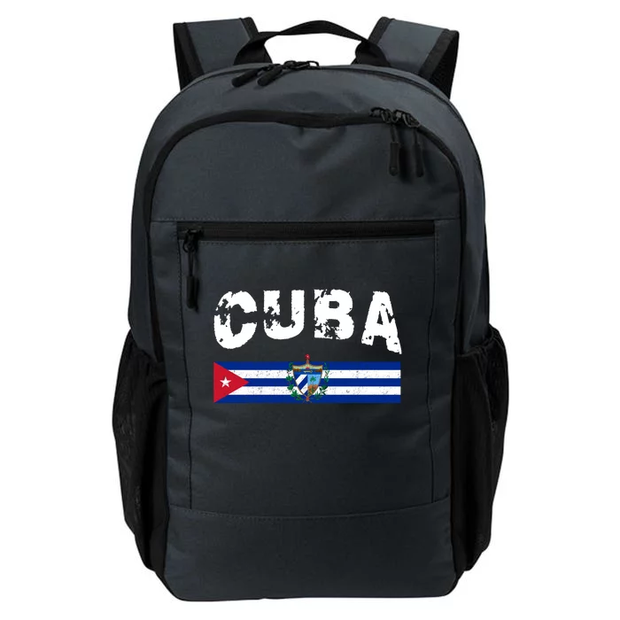 Vintage Cuba Emblem Cuban Flag Daily Commute Backpack