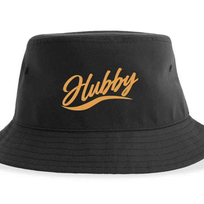 Vintage Cute Hubby Married Life Sustainable Bucket Hat