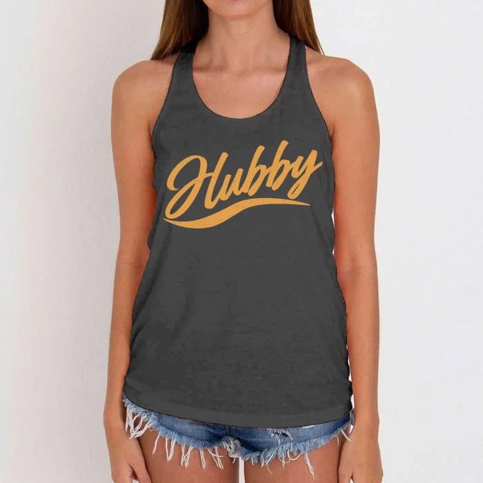 Vintage Cute Hubby Married Life Women's Knotted Racerback Tank