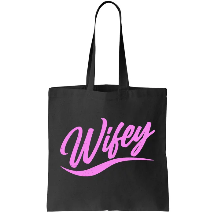 Vintage Cute Wifey Married Life Tote Bag