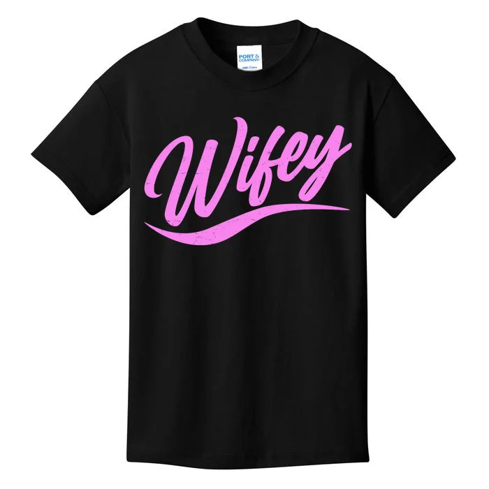 Vintage Cute Wifey Married Life Kids T-Shirt