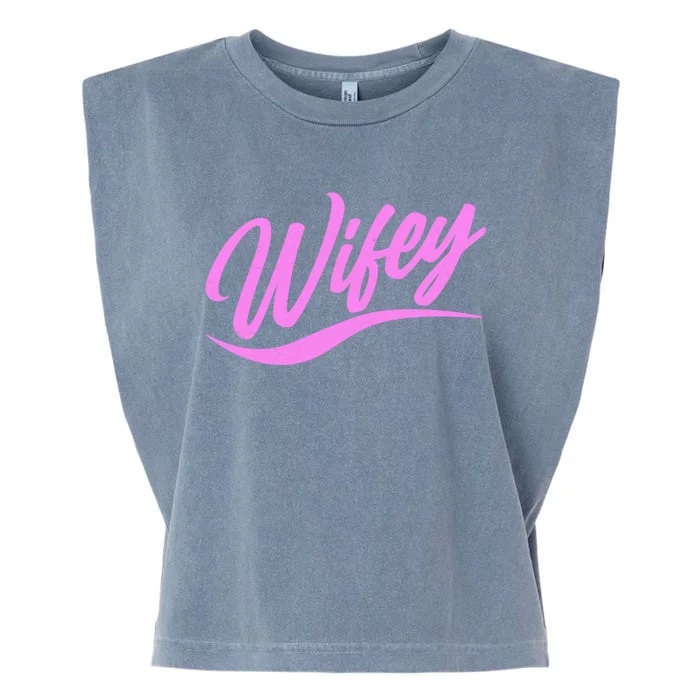 Vintage Cute Wifey Married Life Garment-Dyed Women's Muscle Tee