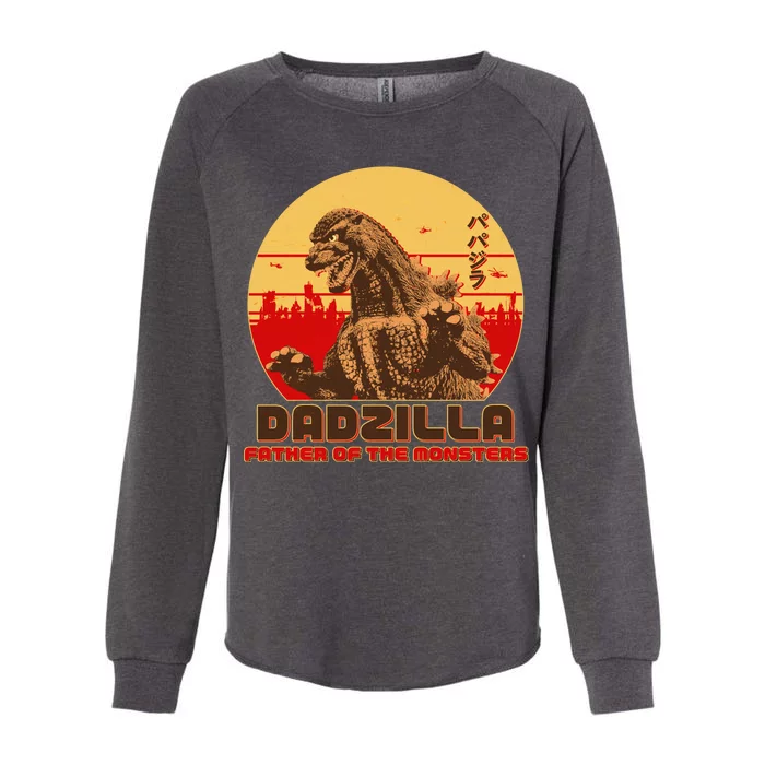 Vintage Dadzilla Father of the Monsters Womens California Wash Sweatshirt