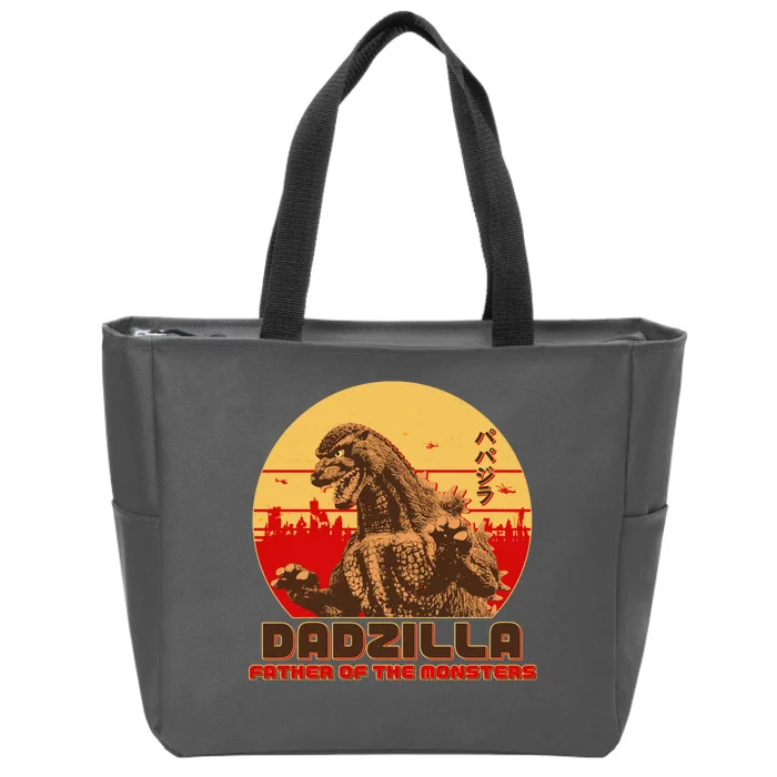 Vintage Dadzilla Father of the Monsters Zip Tote Bag