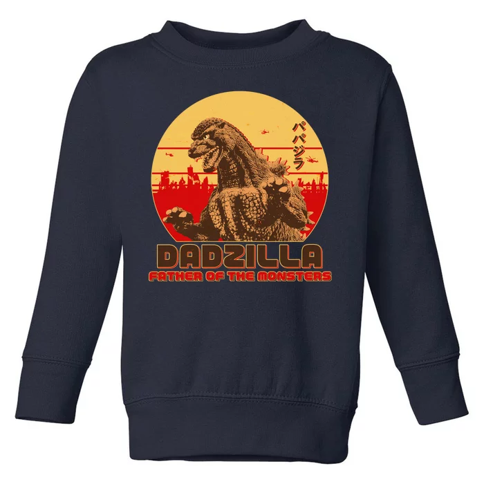 Vintage Dadzilla Father of the Monsters Toddler Sweatshirt