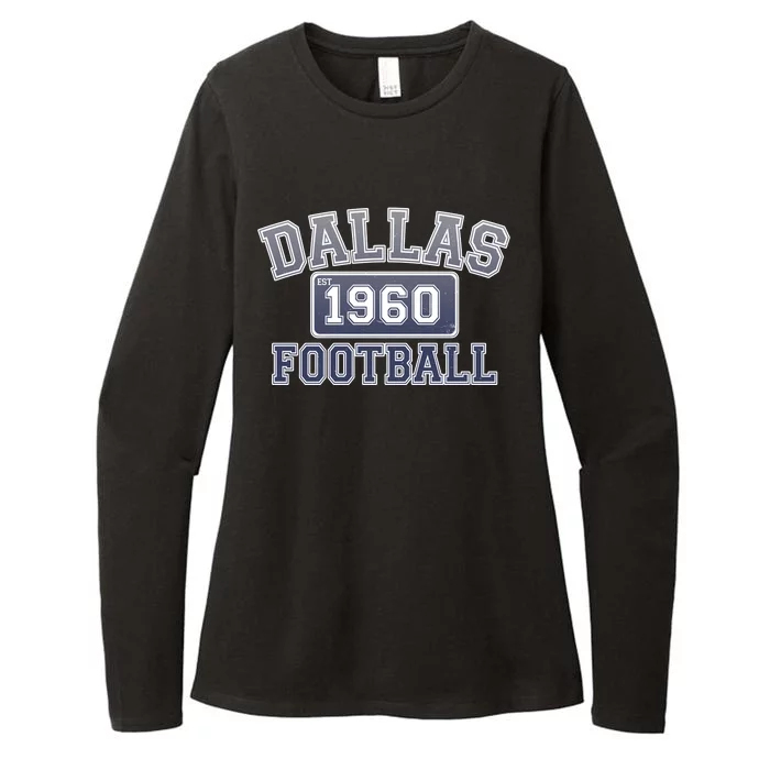 Vintage Dallas Texas Football Est 1960 Womens CVC Long Sleeve Shirt