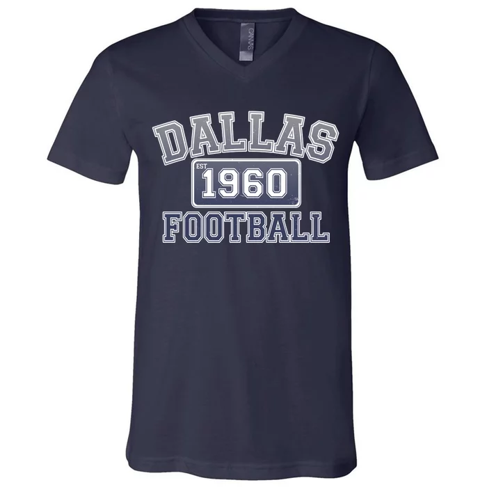 Vintage Dallas Texas Football Est 1960 V-Neck T-Shirt