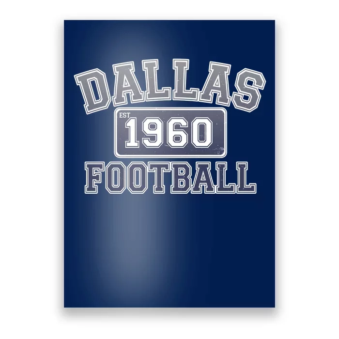 Vintage Dallas Texas Football Est 1960 Poster