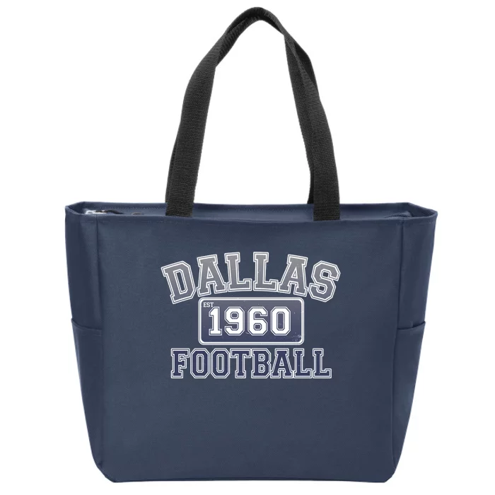 Vintage Dallas Texas Football Est 1960 Zip Tote Bag