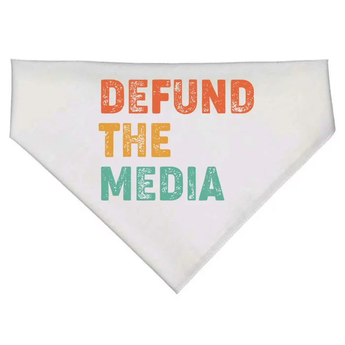 Vintage Defund The Media USA-Made Doggie Bandana