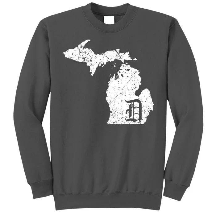 Vintage Detroit, Michigan Old English D Tall Sweatshirt