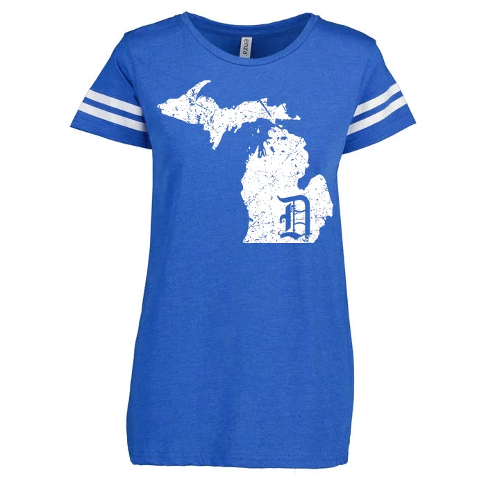 Vintage Detroit, Michigan Old English D Enza Ladies Jersey Football T-Shirt