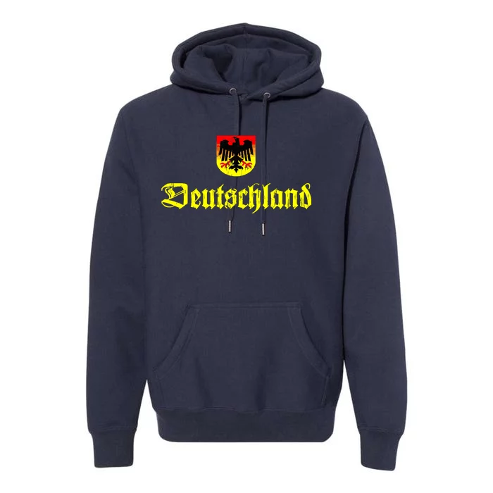 Vintage Deutschland German Logo Premium Hoodie