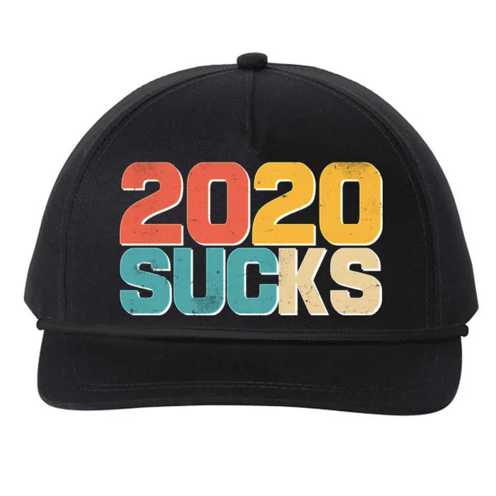 Vintage Distressed 2020 Sucks Snapback Five-Panel Rope Hat