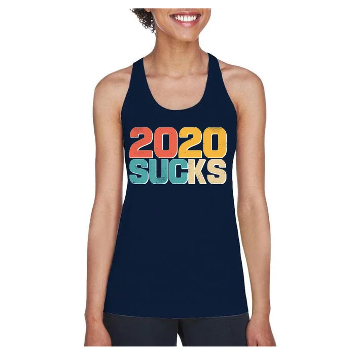 Vintage Distressed 2020 Sucks Women's Racerback Tank